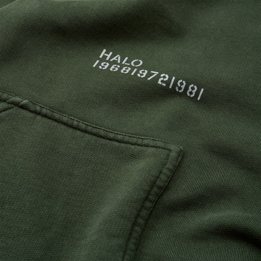 HALO COTTON HOODIE, MILI GREEN, packshot