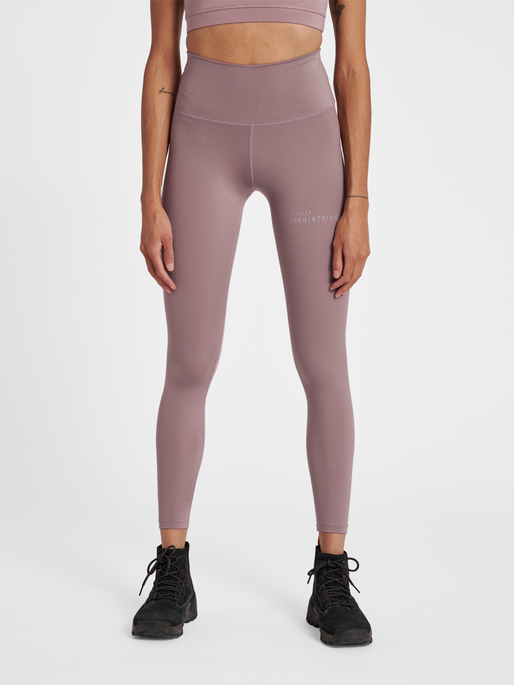 HALO WOMENS HIGHRISE TIGHTS, TWILIGHT MAUVE, model