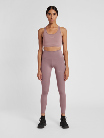 HALO WOMENS HIGHRISE TIGHTS, TWILIGHT MAUVE, model