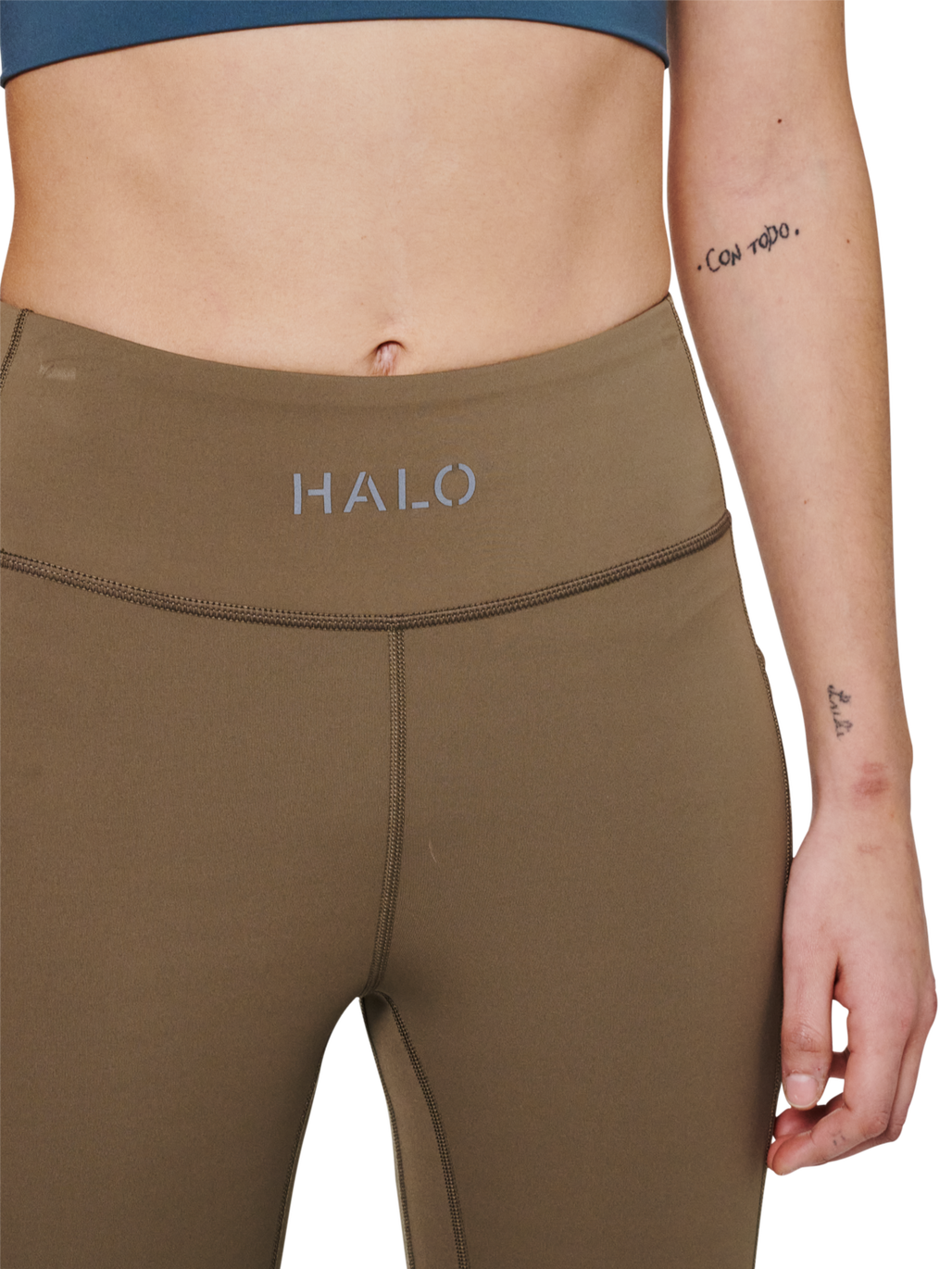 HALO WOMEN TRAINING TIGHTS, CHOCOLATE CHIP, model