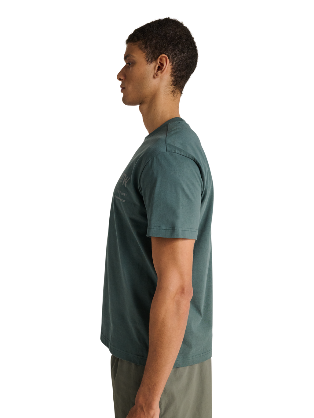 HALO GRAPHIC T-SHIRT, GARDEN TOPIARY/SILVER, model