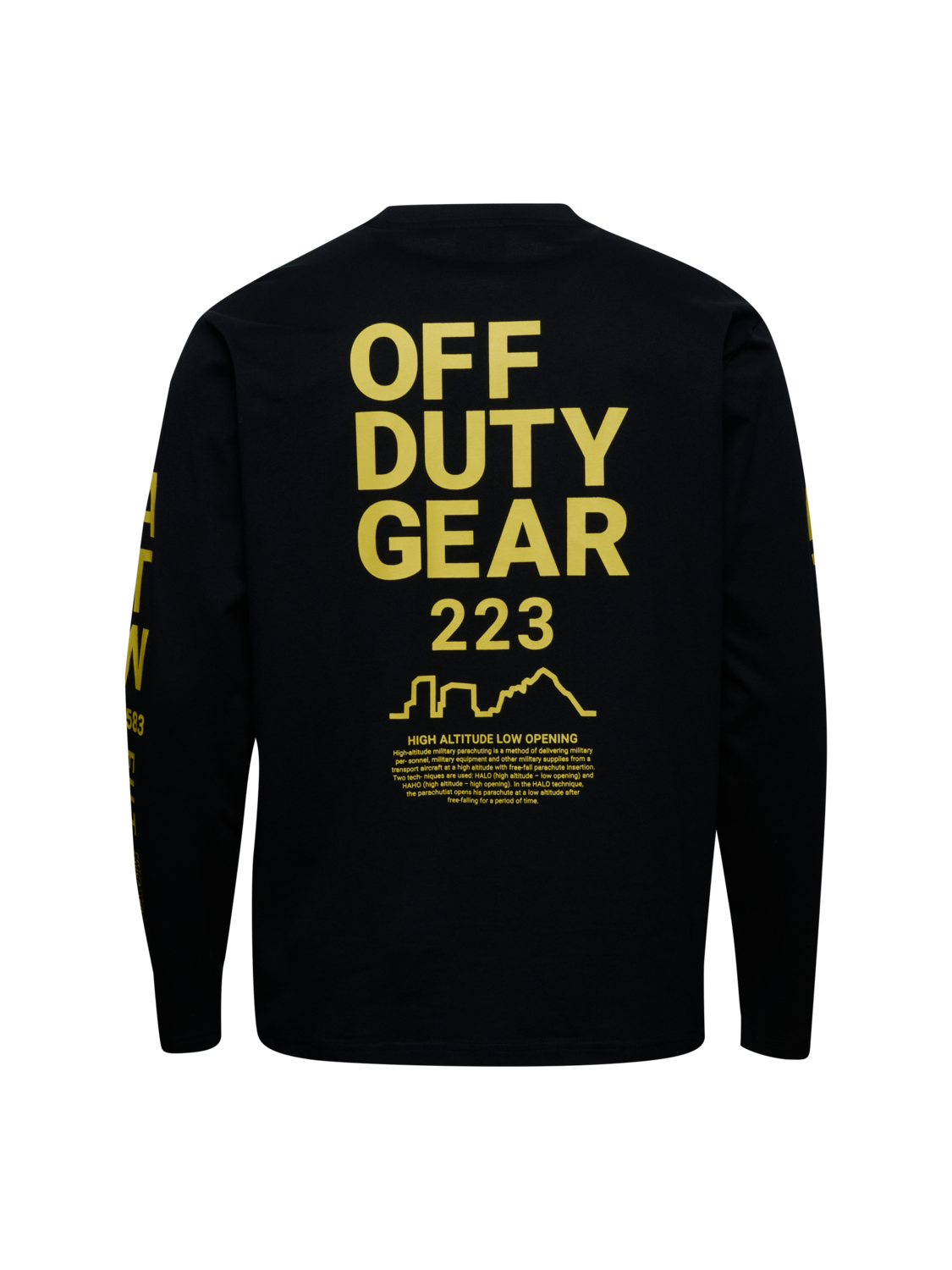 HALO GRAPHIC LS, BLACK, packshot