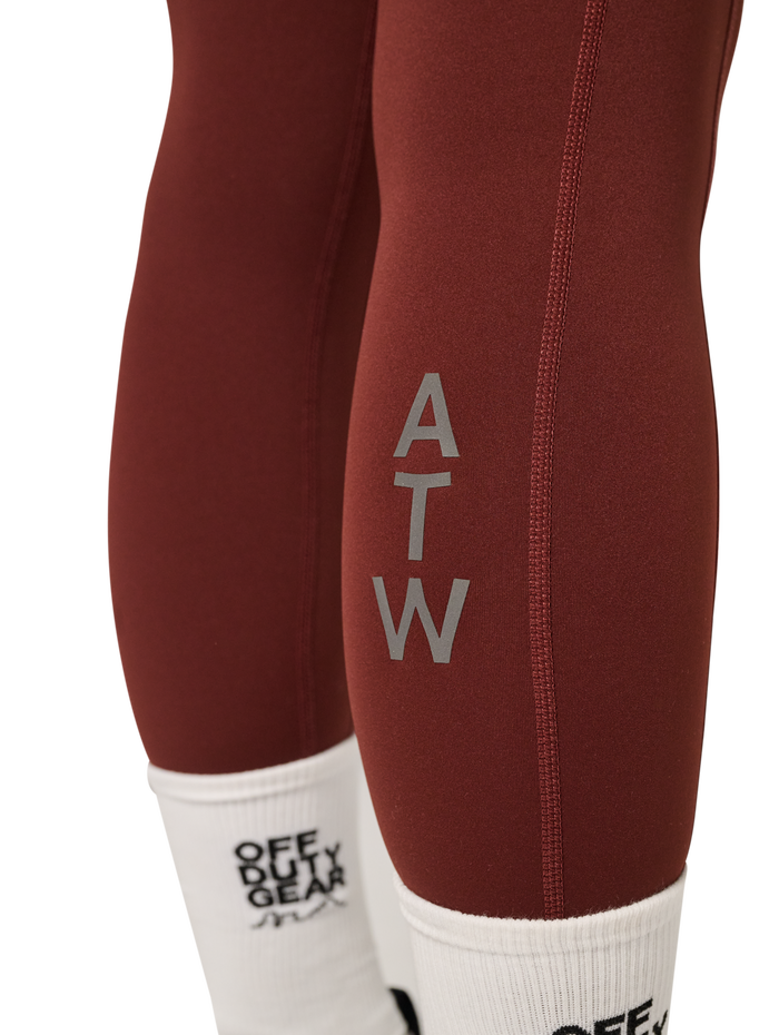HALO WOMEN TRAINING TIGHTS, BITTER CHOCOLATE, model