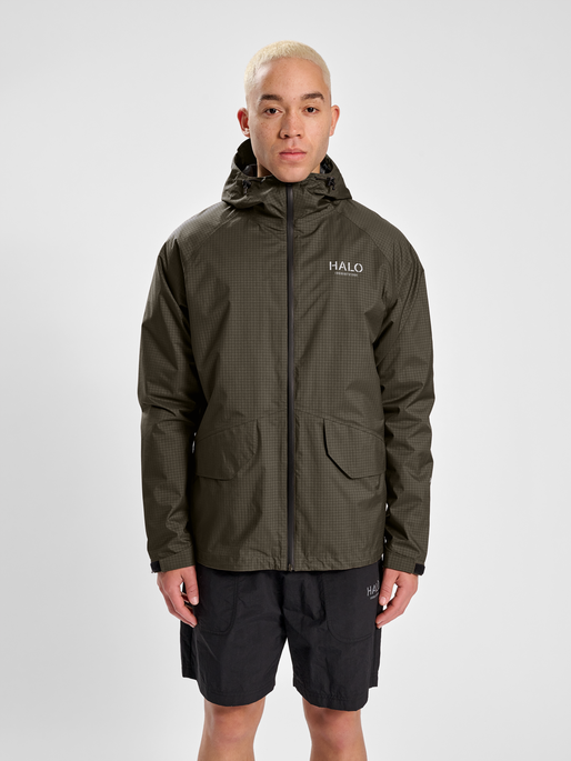 HALO SHELL JACKET, MAJOR BROWN, model
