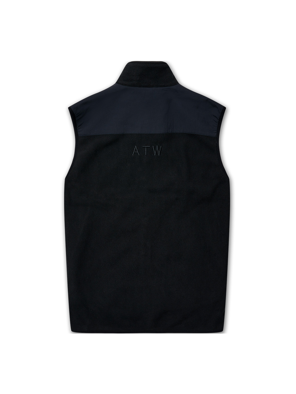 HALO BLOCKED FLEECE VEST, BLACK, packshot
